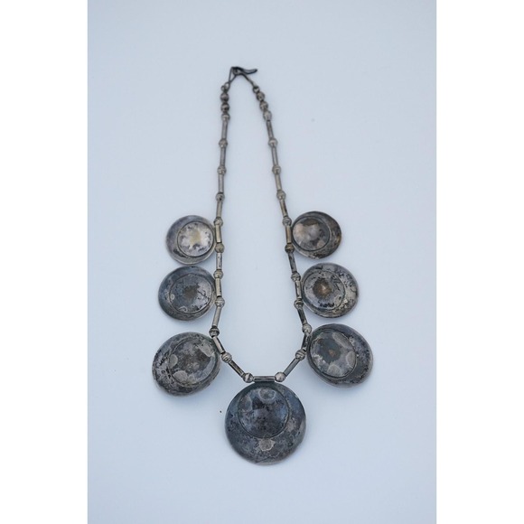 Old Pawn Navajo Native American Indian‎ Sterling Silver Squash Blossom Necklace - Picture 8 of 8